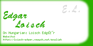 edgar loisch business card